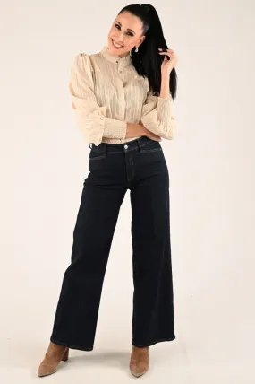 -Co'couture Blouse lange mouw Champagne  