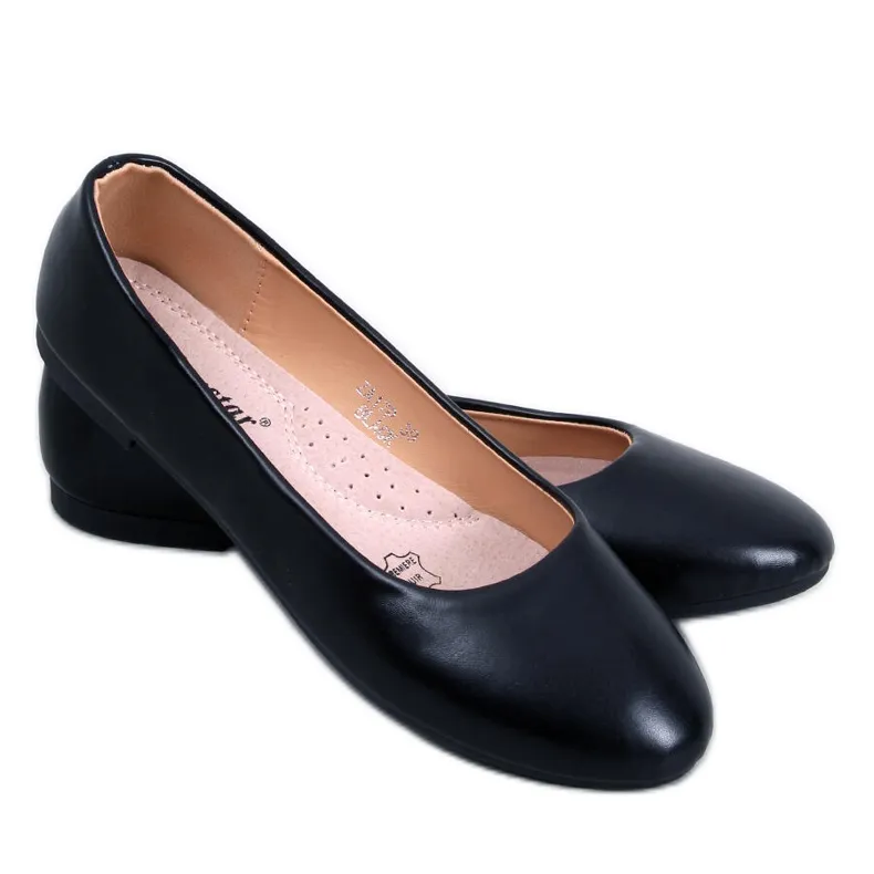 Ballerina's met een leren binnenzool Tova Black zwart