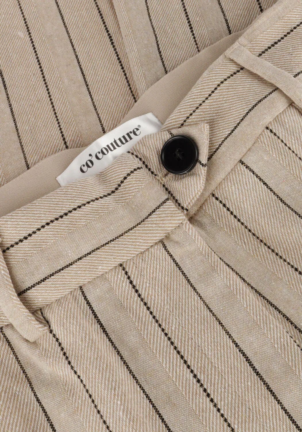 beige co'couture pantalon linen pin long pant