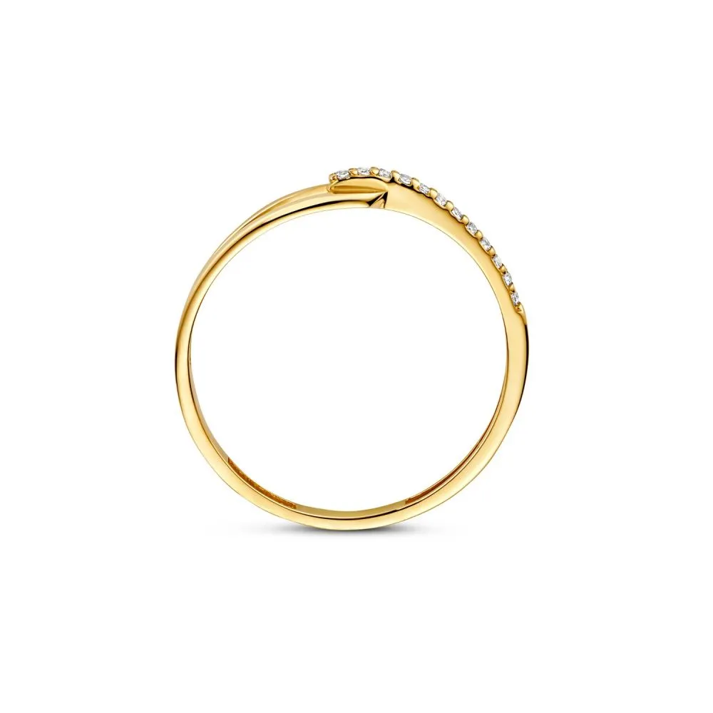 Beloro Jewels Monte Napoleone Mirella 9 karaat ring met zirkonia