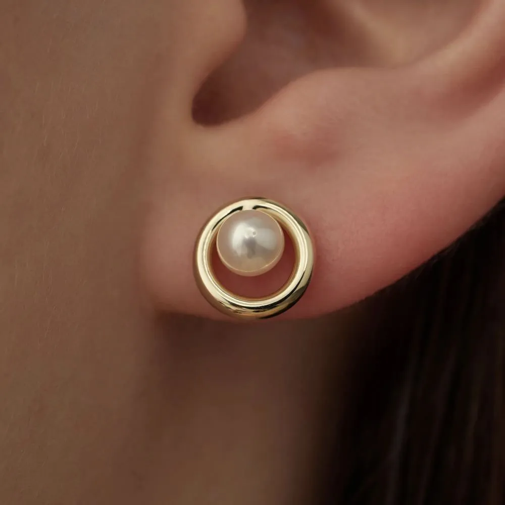 Beloro Jewels Monte Napoleone Perla 9 Karaat Oorknoppen