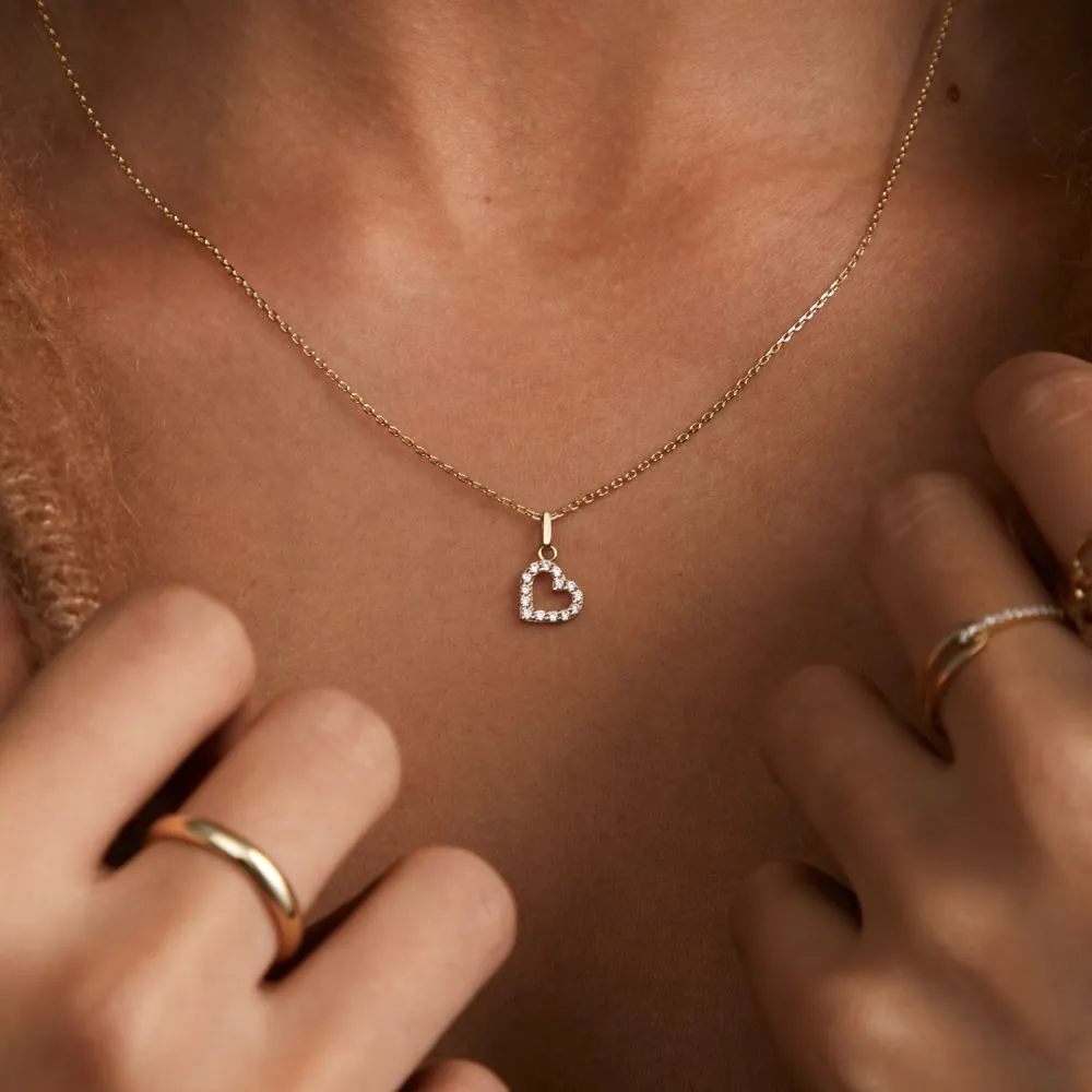 Beloro Jewels Monte Napoleone Valentina 9 karaat ketting met zirkonia