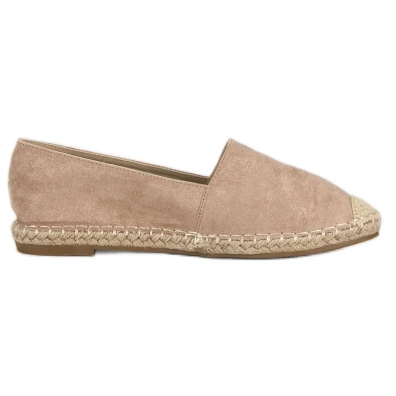Best Shoes Beige suède espadrilles