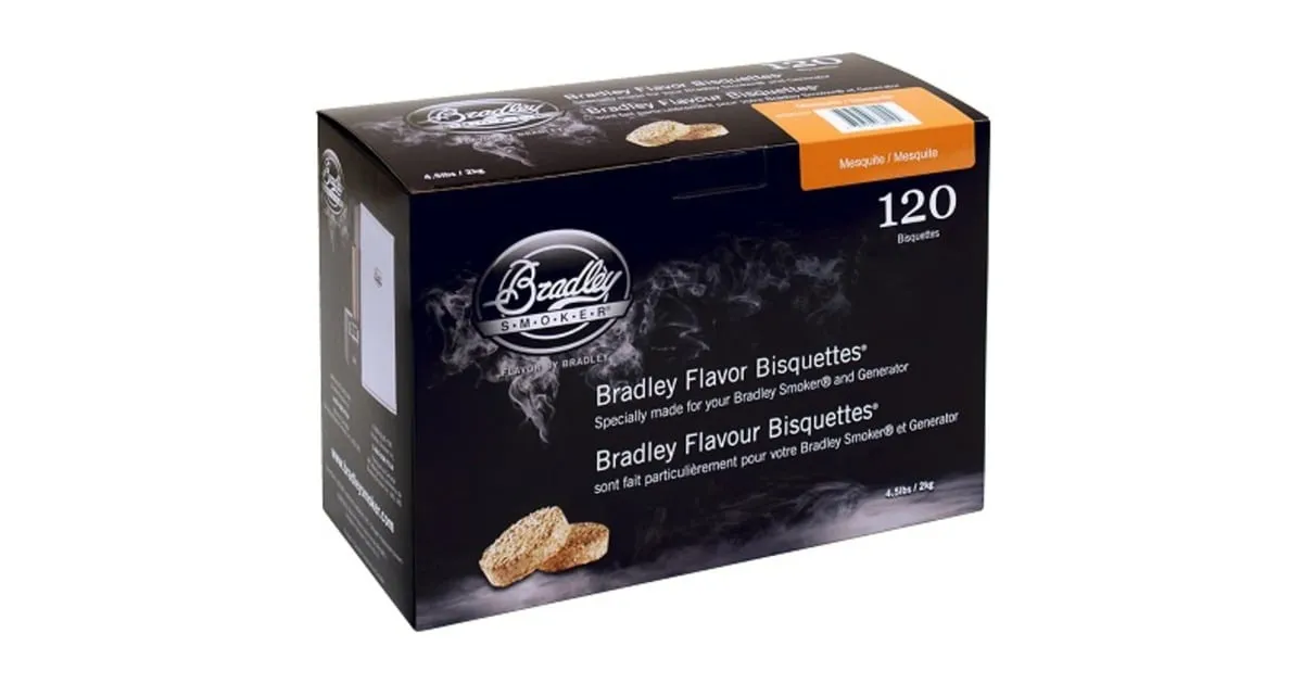 Bradley Mesquite Wood Briketten rookhout (120 stuks)