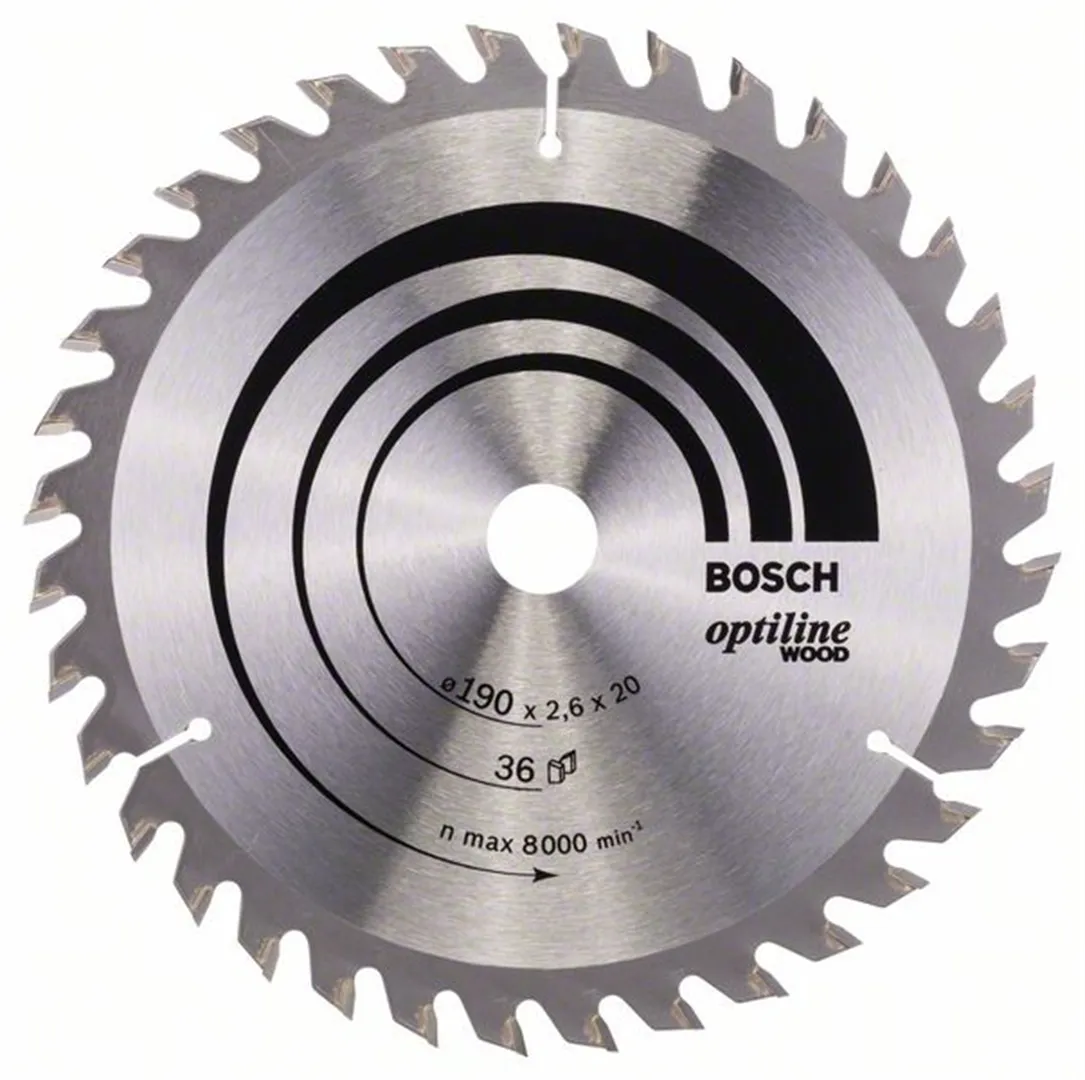 Cirkelzaagblad Optiline Wood 190x20/16mm T36 Bosch Optiline Wood