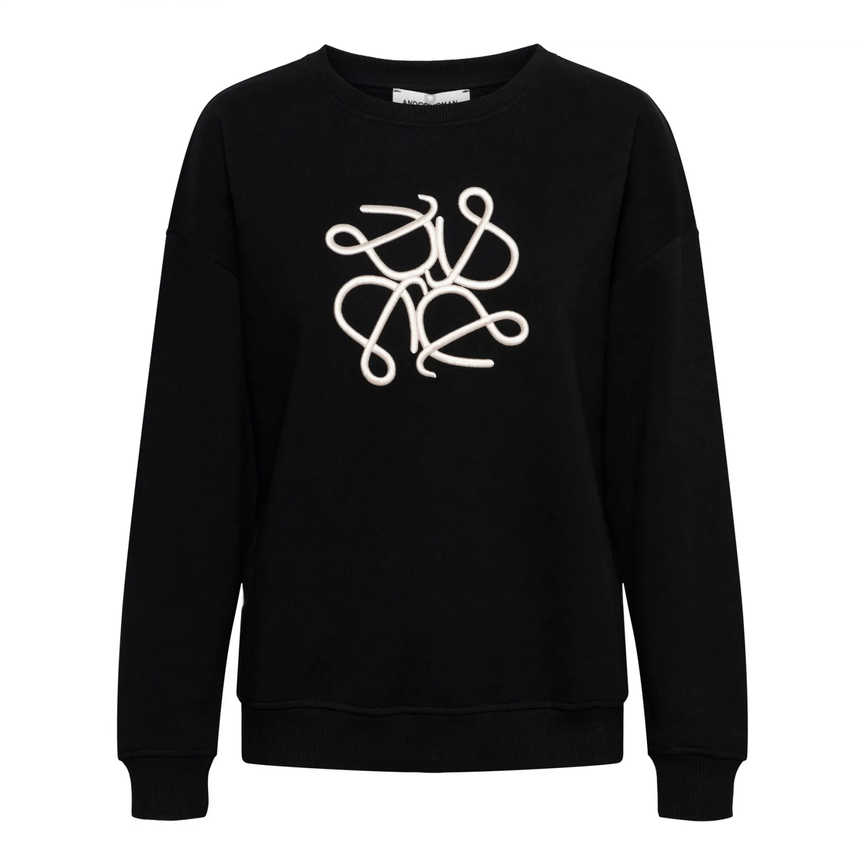 &Co Woman Selina Embro Sweater – Black