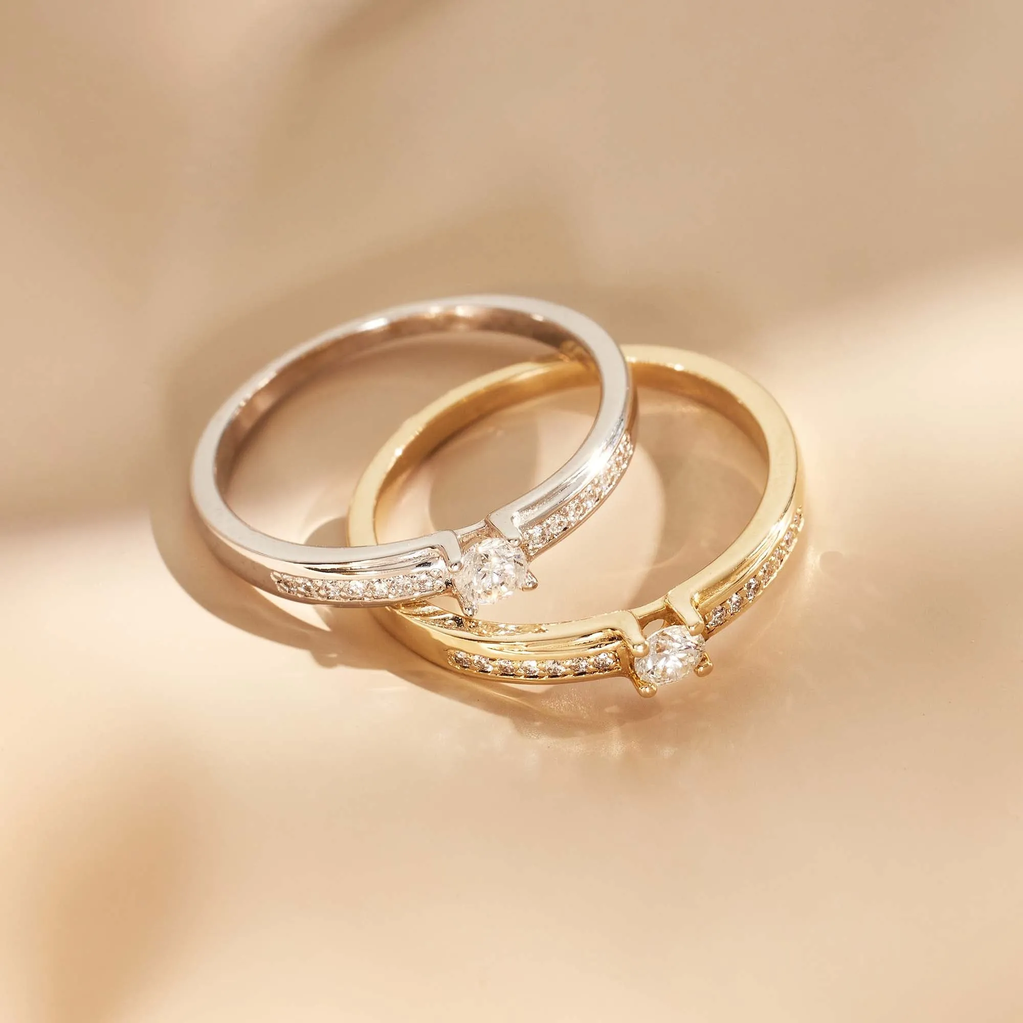 De la Paix Madeline 14 karaat witgouden ring met diamant 0.20 karaat