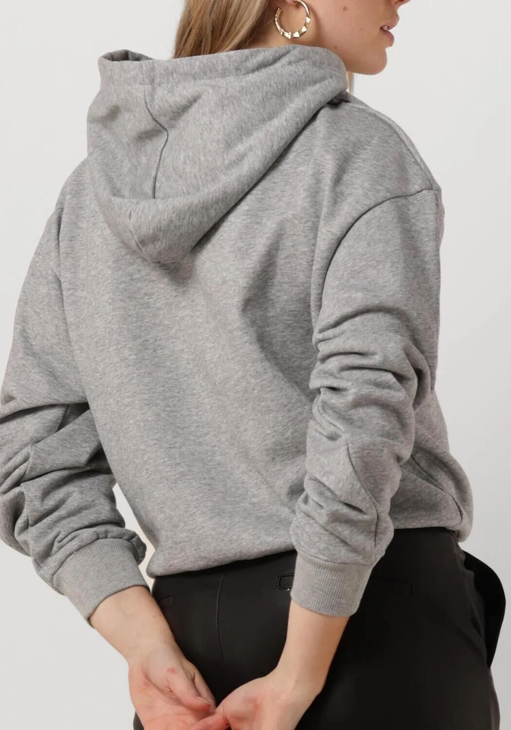 grijze co'couture sweater solid choped hoodie