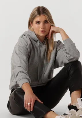 grijze co'couture sweater solid choped hoodie
