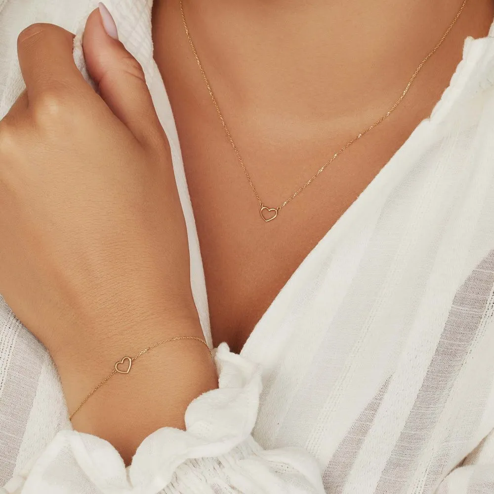 Isabel Bernard Cadeau d'Isabel 14 karaat gouden collier en armband giftset