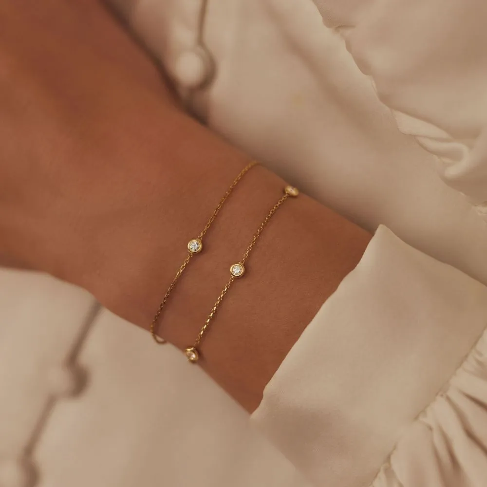 Isabel Bernard De la Paix Alfie 14 karaat gouden armband | diamant 0.12 ct |