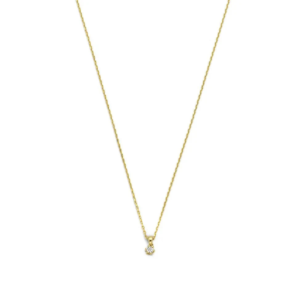 Isabel Bernard De la Paix Emily 14 karaat gouden collier | diamant 0.05 ct |