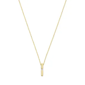 Isabel Bernard De la Paix Flavie 14 karaat gouden collier met diamant 0.03 karaat