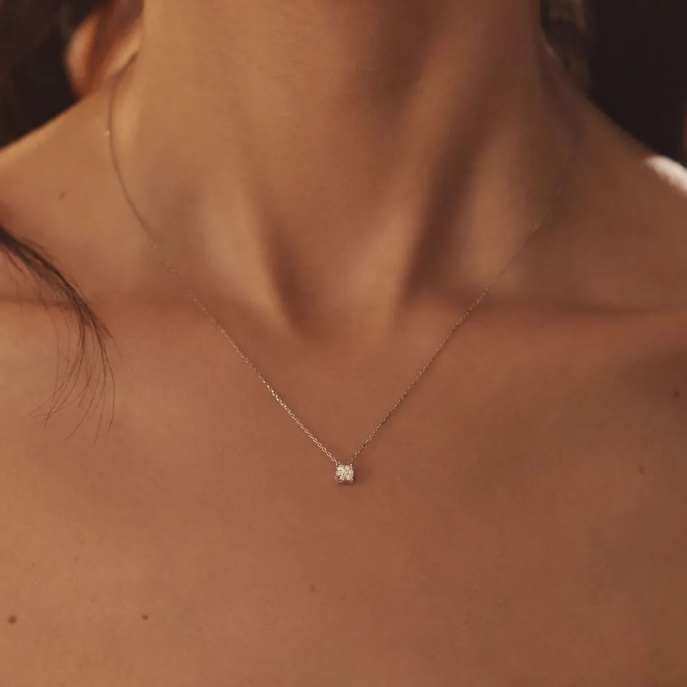 Isabel Bernard De la Paix Hanaé 14 karaat witgouden collier | diamant 0.08 ct |
