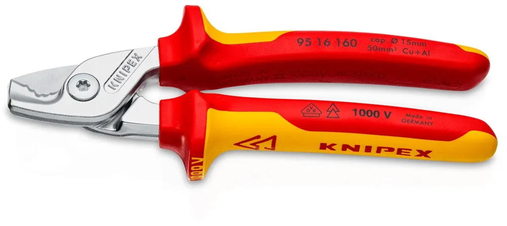 KABELSCHAAR VDE KNIPX 160mm  50mm CHR _  |e+|95 16 160 Stepcu