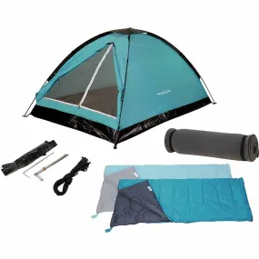 Kampeerset - 2-personen - Tent + Slaapzakken + Matjes