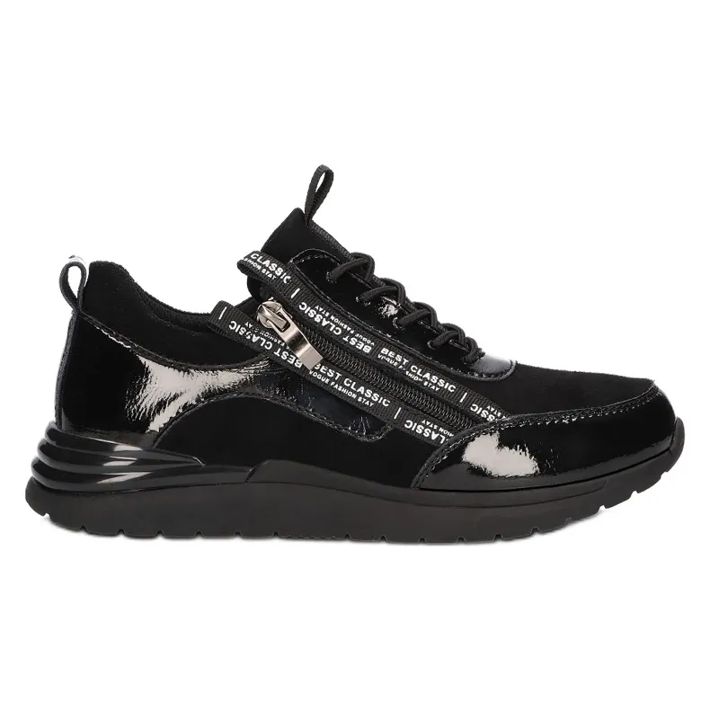 Leren sneakers Filippo DP3149 / 21 BK zwart