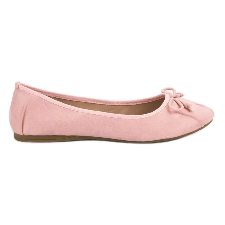 Lucky Shoes Roze gebonden ballerina's