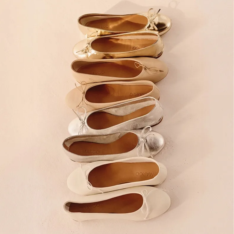 Marco Shoes Passo balletschoenen gouden
