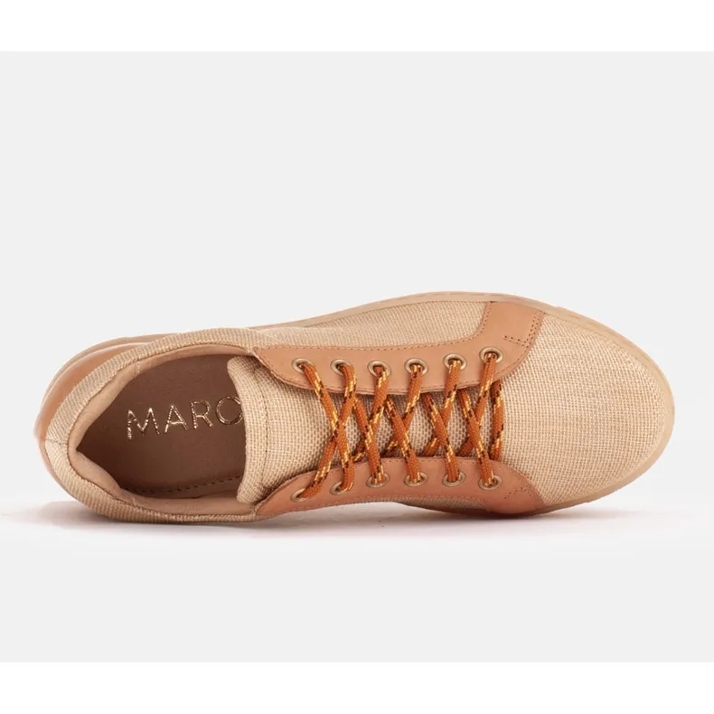 Marco Shoes Sportieve textielschoenen beige