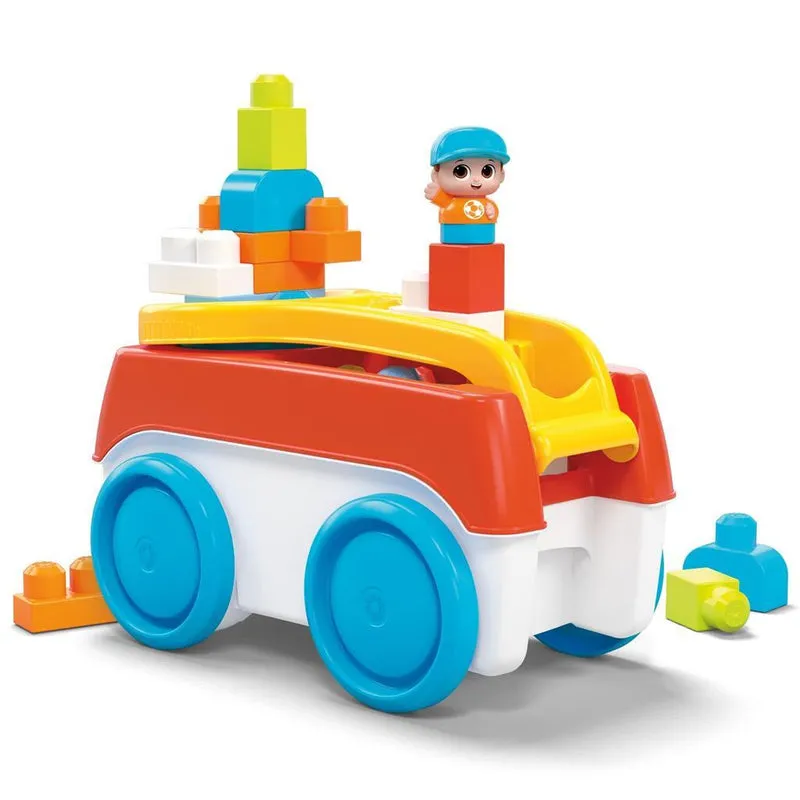 MEGA BLOKS  BLOCK SPINNING BOLDERKAR MET BOUWBLOKKEN