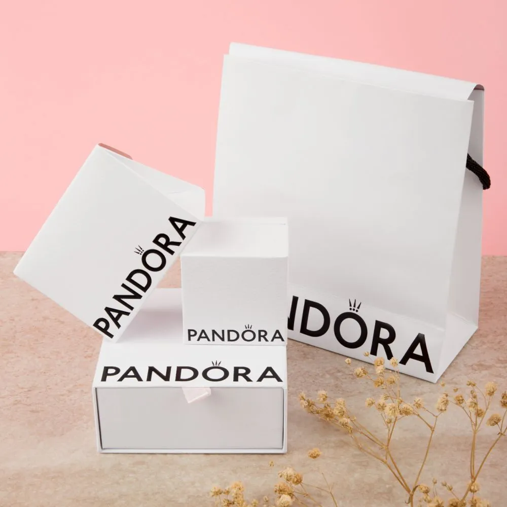 Pandora Moments Gold Plated Hangslot & Sleutel Hangende Bedel