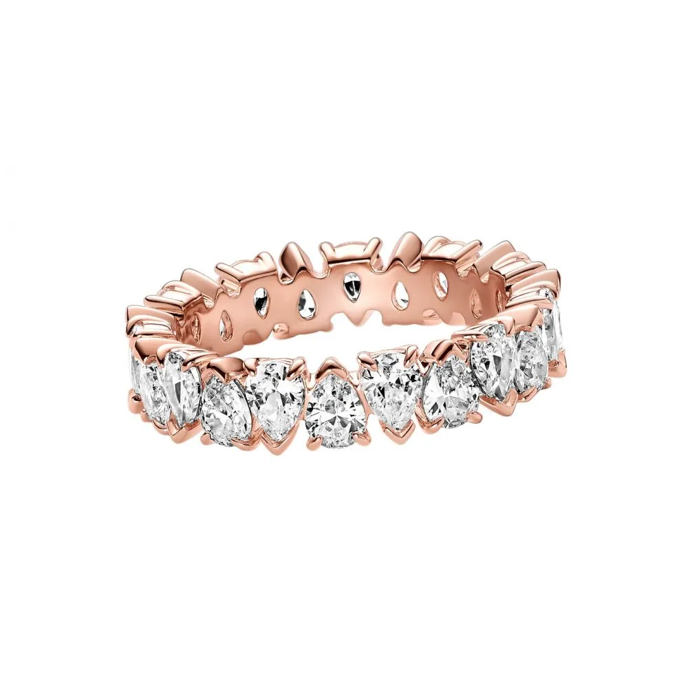 Pandora Timeless Rose Gold Plated Afwisselende Sprankelende Ring