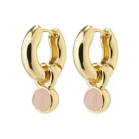 Pilgrim Pilgrim Evah Recycled Rosa Hoop Earrings Gold Plated