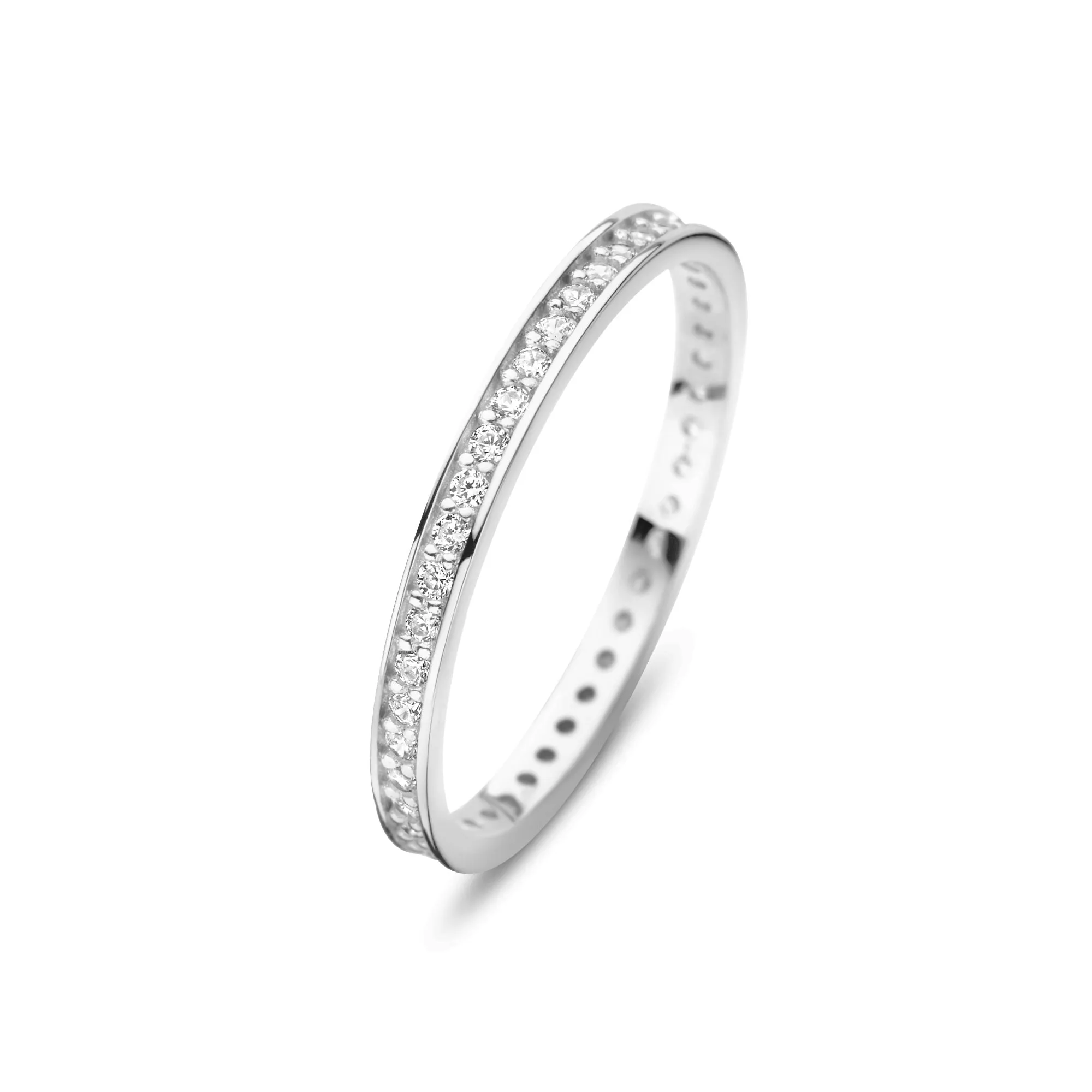 Saint Germain Merle 14 karaat witgouden ring met zirkonia