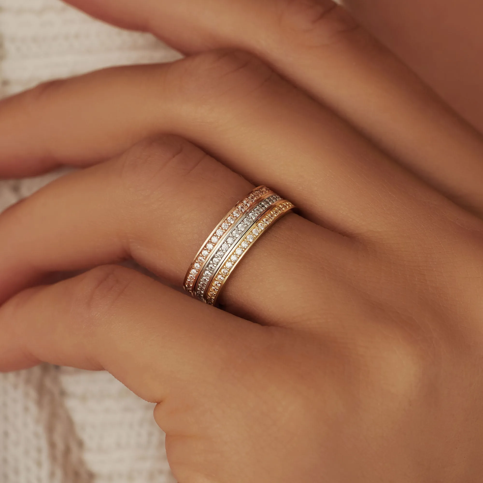 Saint Germain Merle 14 karaat witgouden ring met zirkonia