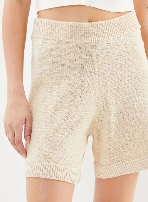      SELECTED FEMME SLFALMA MW KNIT SHORTS  BEIGE   