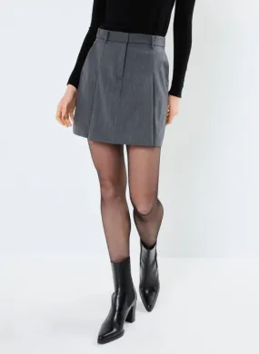      Selected Femme SLFFENIA HW MINI SKIRT - Grijs   