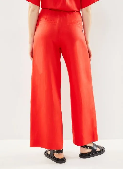      SELECTED FEMME SLFLYRA HW WIDE LINEN PANT B  ROOD   