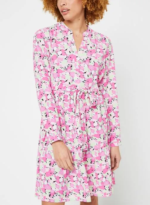      SELECTED FEMME SLFMIVI LS SHORT AOP DRESS B NOOS  ROZE   