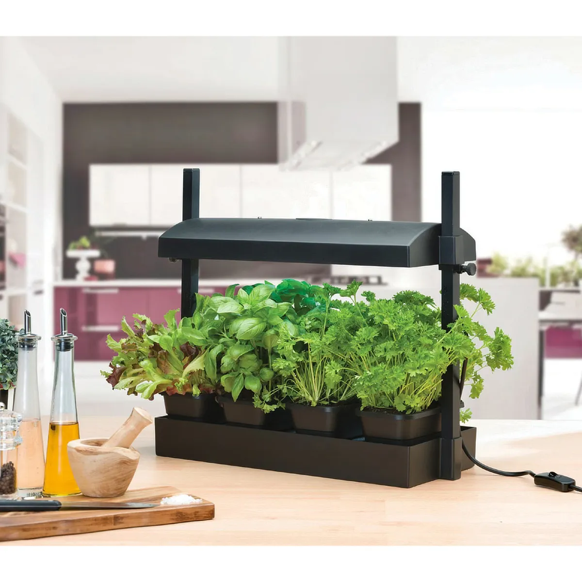 SLINGER KWEEKSYSTEEM MET LED  ZWART