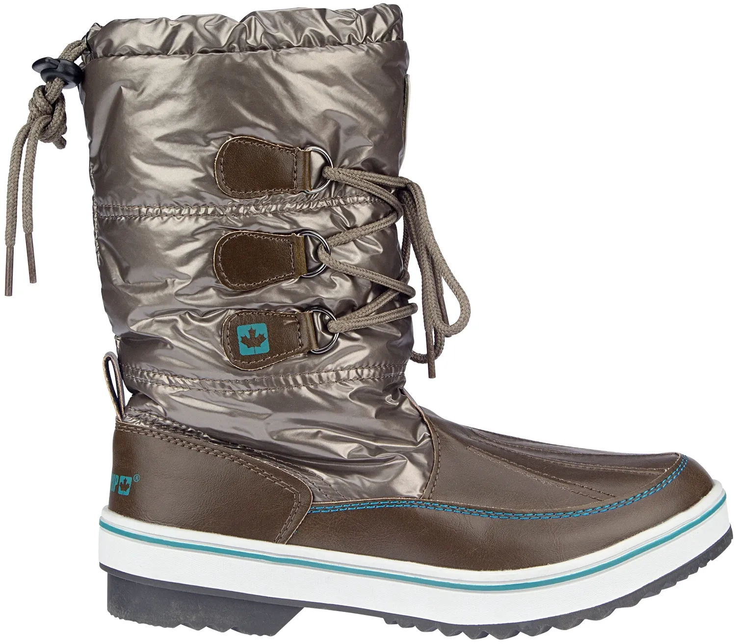 SNOWBOOT WINTERGRIP WOMEN GLOSSED TROTTER TAUPE PARELGRIJS
