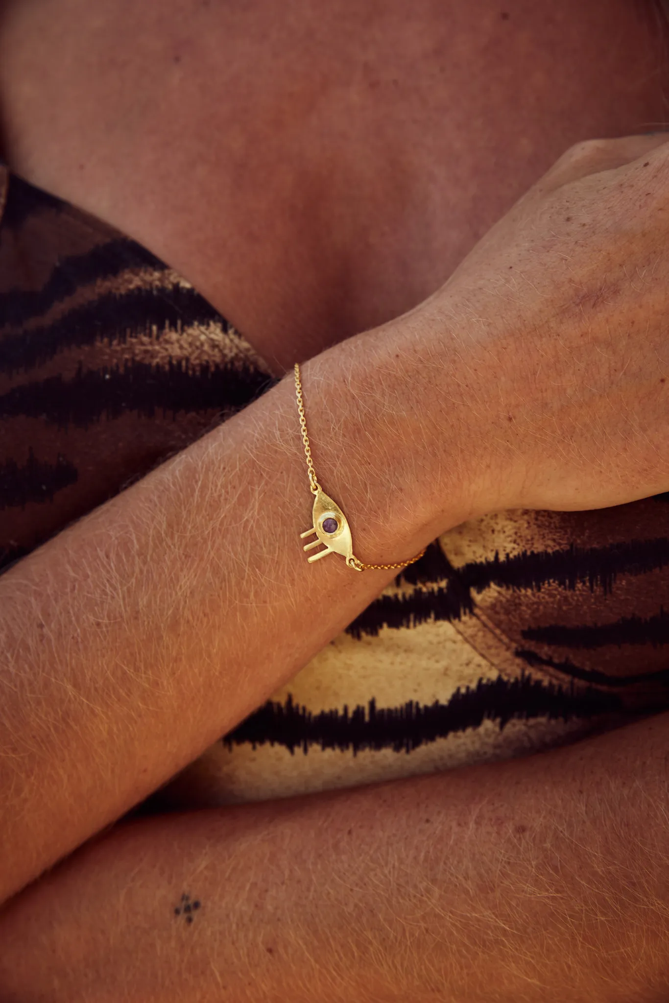 Spiri Eye armband Purple Dream Gold Plated