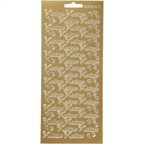 stickervel goud Uitnodiging Fins 1 vel
