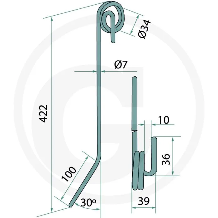 STRIEGELZINKEN 7MM  422MM LENGTE | HATZENBICHLER EGGETANDEN