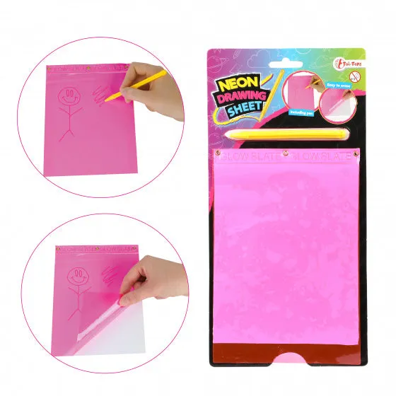 TEKENSET NEON JUNIOR ROZE 2DELIG