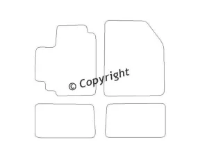 Velours mattenset Nissan Pixo 2009-
