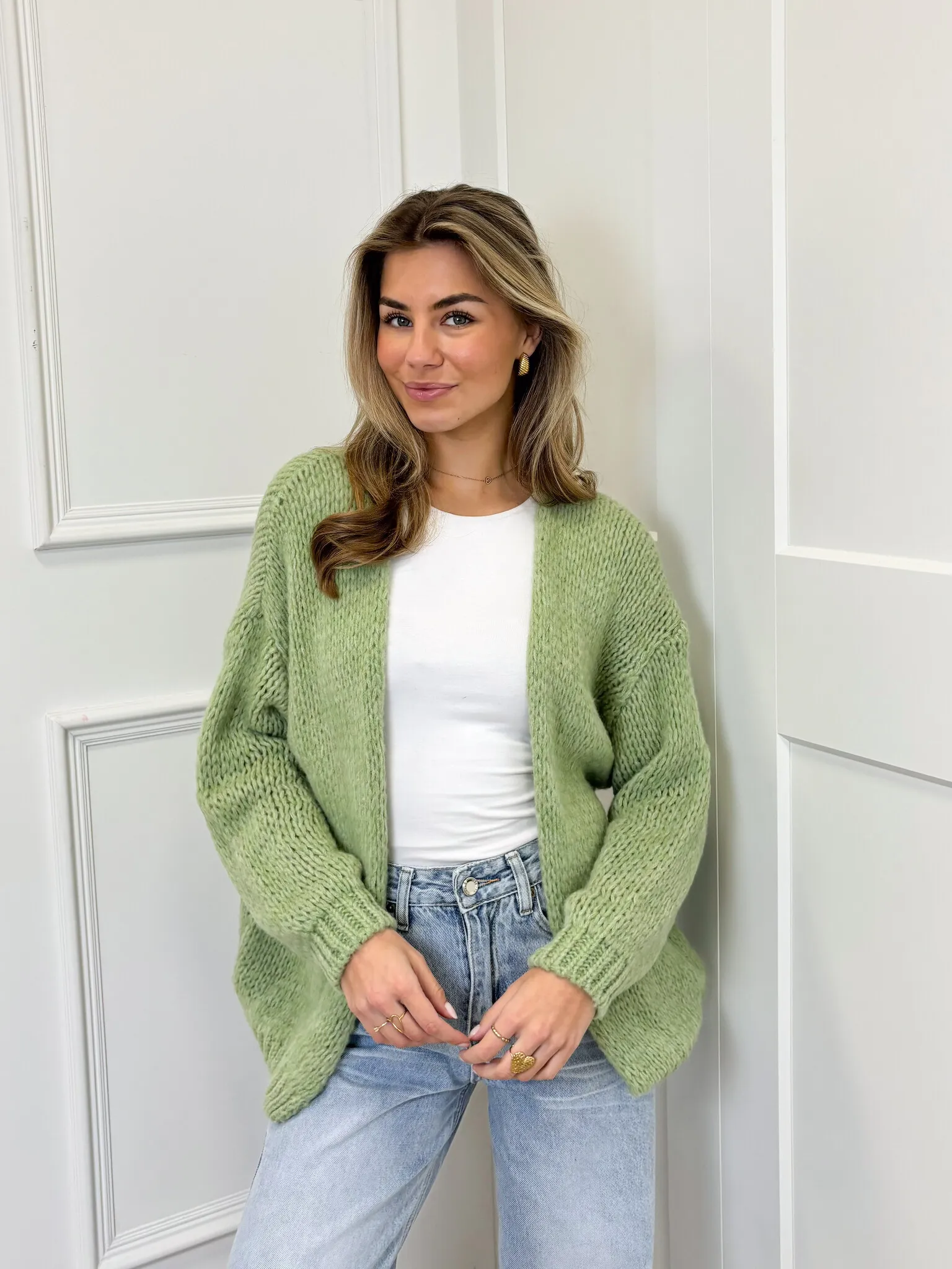 Vest Chiara mint Vestje gehaakt