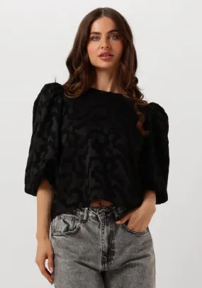 zwarte co'couture blouse blanka bow blouse