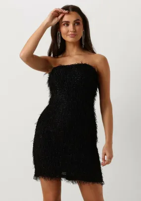 zwarte co'couture mini jurk gonzocc strap dress