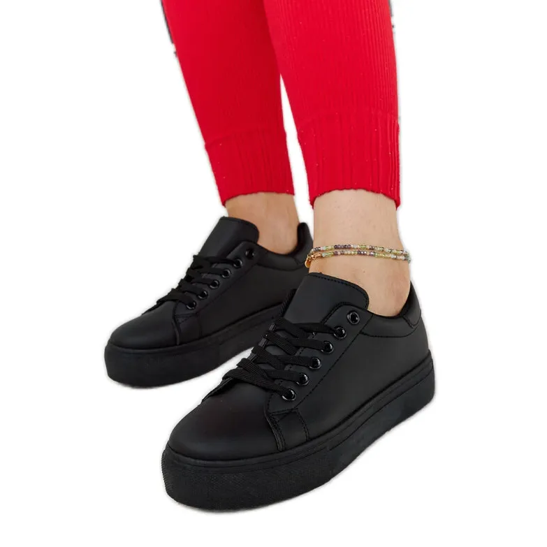Zwarte sneakers met dikke zool Ruta